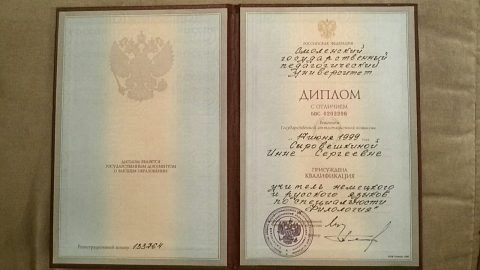 Документ преподавателя Сильницкая Инна Сергеевна