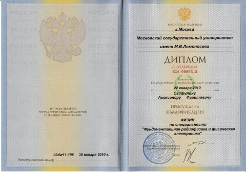 Документ преподавателя Сайфулин Александр Фаритович