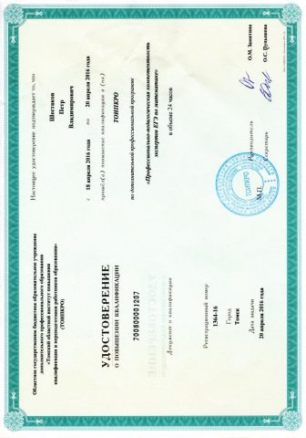 Документ преподавателя Шестаков Петр