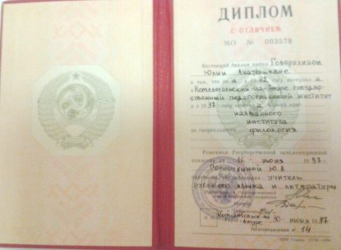 Документ преподавателя Говорухина Юлия Анатольевна