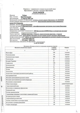 Документ преподавателя Чубова Вера Евгеньевна