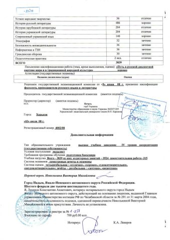 Документ преподавателя Чубова Вера Евгеньевна