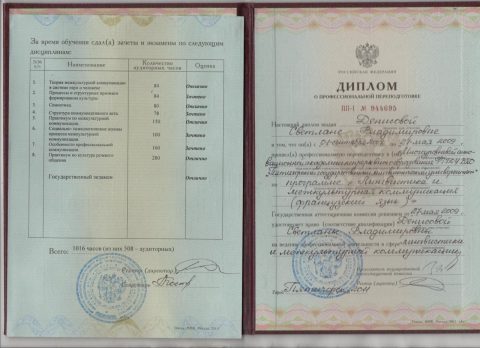 Документ преподавателя Денисова Светлана Владимировна