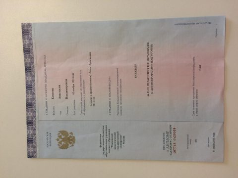 Документ преподавателя Козлова Анастасия Владимировна