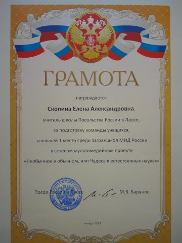 Документ преподавателя Скопина Елена Александровна