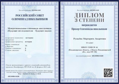 Документ преподавателя Ружьева Маргарита Андреевна