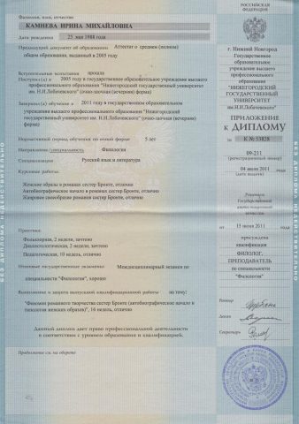 Документ преподавателя Камнева Ирина Михайловна
