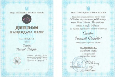 Документ преподавателя Саливон Наталия Федоровна