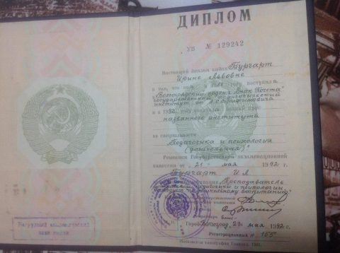 Документ преподавателя Бургарт Ирина Львовна