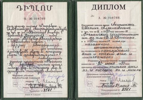 Документ преподавателя Арутюнянц Марина Александровна