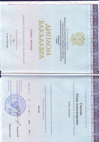 Документ преподавателя Смелова Юлия