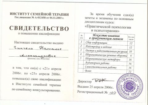 Документ преподавателя Гингель Наталья Александровна