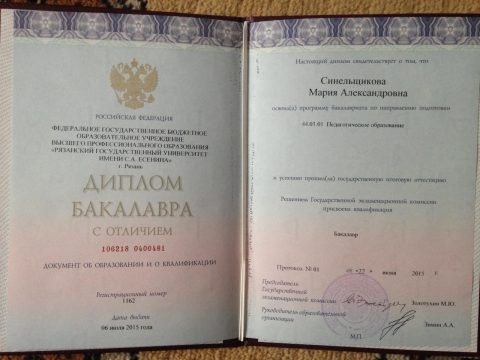 Документ преподавателя Синельщикова Мария