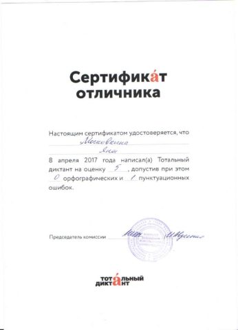 Документ преподавателя Московкина Яна Андреевна