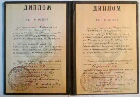 Документ преподавателя Лысенко Светлана Андреевна