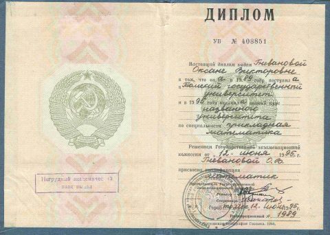 Документ преподавателя Гневанова Оксана Викторовна