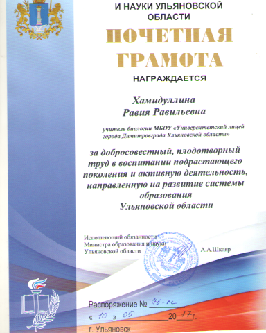 Документ преподавателя Хамидуллина Маргарита Романовна