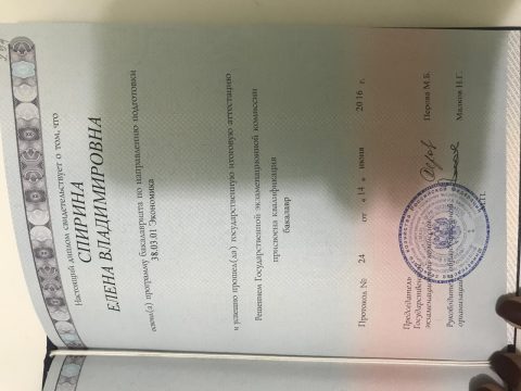 Документ преподавателя Спирина Елена Владимировна