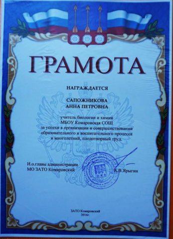 Документ преподавателя Натальченко Анна Петровна