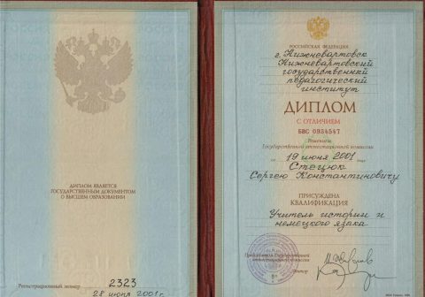 Документ преподавателя Стецюк Сергей Константинович