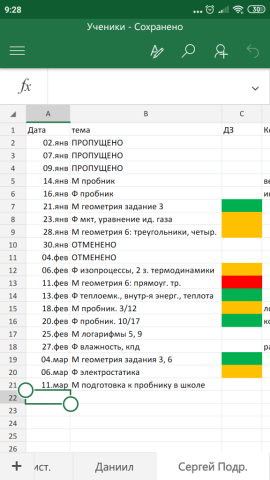 Документ преподавателя Чистяков Евгений Андреевич