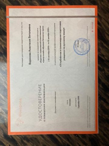 Документ преподавателя Воронова Анастасия Витальевна