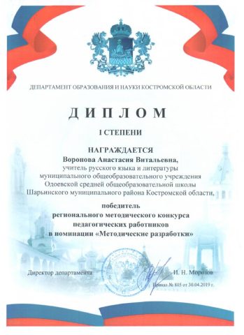 Документ преподавателя Воронова Анастасия Витальевна