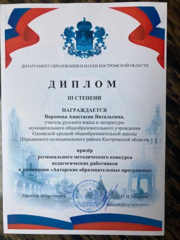 Документ преподавателя Воронова Анастасия Витальевна