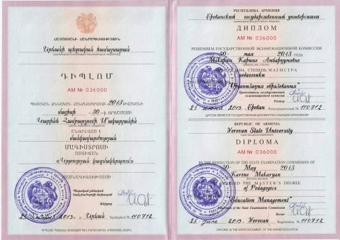 Документ преподавателя Макарян Карине Амбарцумовна