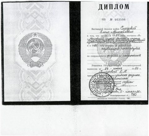 Документ преподавателя Солодова Елена Михайловна