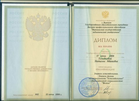 Документ преподавателя Девяткина Наталья Ивановна