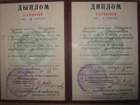 Документ преподавателя Шкурат Галина Васильевна