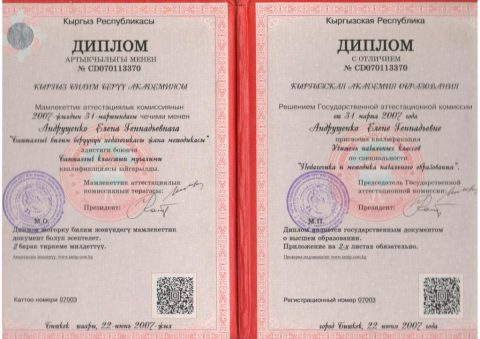 Документ преподавателя Андрущенко Елена Геннадьевна