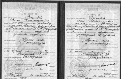 Документ преподавателя Камышкова Елена Александровна