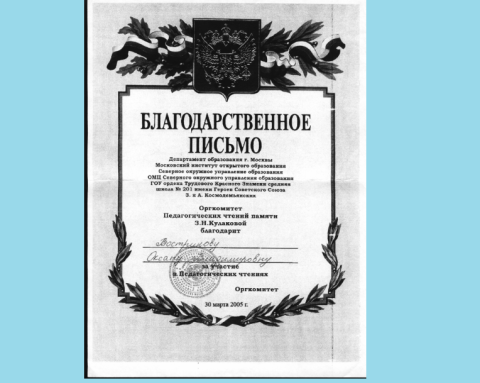 Документ преподавателя Вострикова Оксана Владимировна