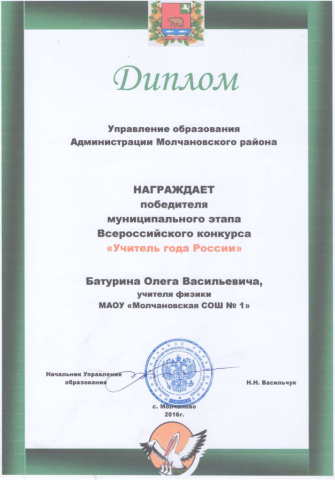 Документ преподавателя Батурин Олег Васильевич