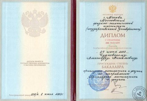 Документ преподавателя Чудновский Александр Витальевич