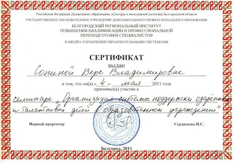 Документ преподавателя Сопина Вера Владимировна