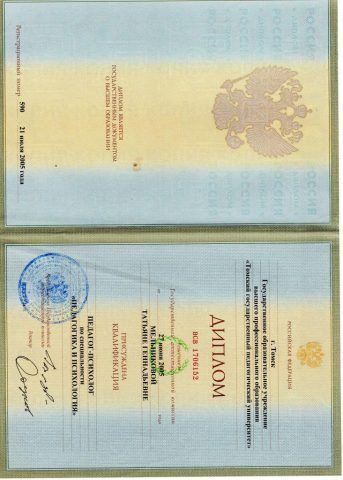 Документ преподавателя Мельникова Татьяна Геннадьевна