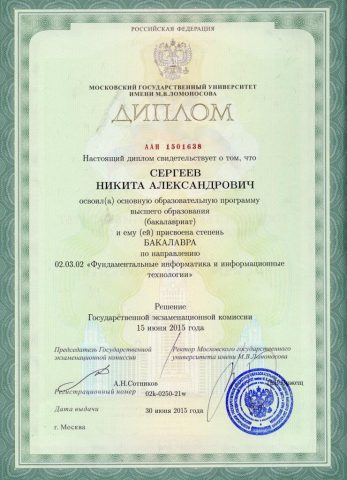 Документ преподавателя Сергеев Никита Александрович