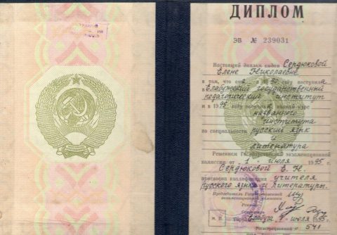 Документ преподавателя Сердюкова Елена Николаевна
