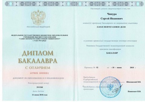 Документ преподавателя Чипура Сергей Иванович
