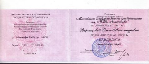 Документ преподавателя Воронцова Ольга Александровна