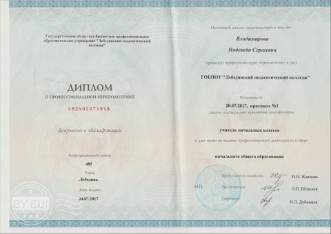 Документ преподавателя Владимирова Надежда Сергеевна