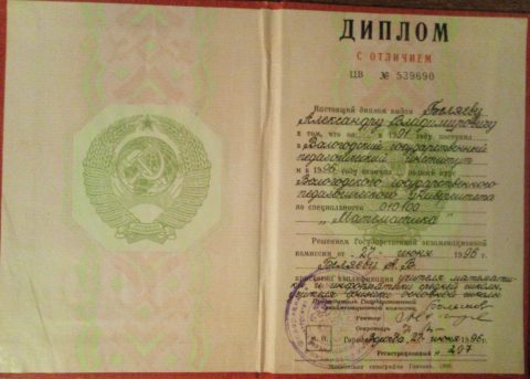 Документ преподавателя Беляев Александр