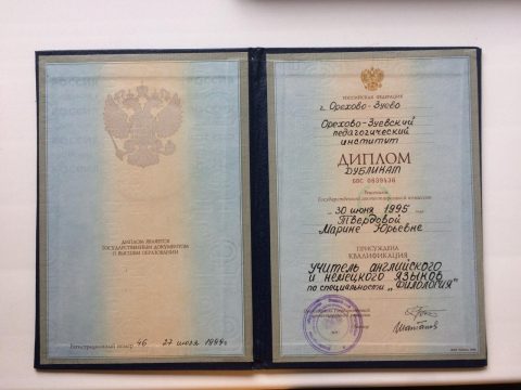 Документ преподавателя Твердова Марина Юрьевна