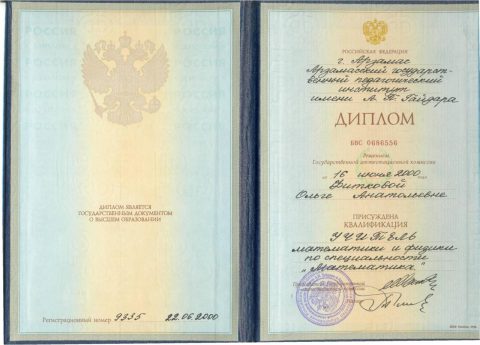 Документ преподавателя Фиткова Ольга Анатольевна