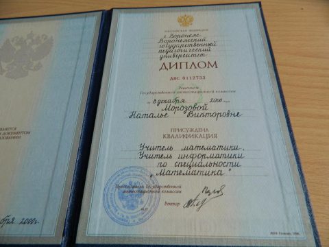 Документ преподавателя Харченко Наталья Викторовна