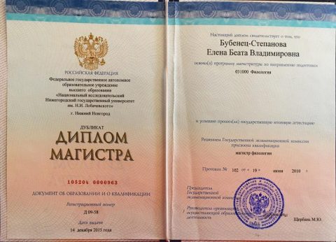 Документ преподавателя Бубенец Беата