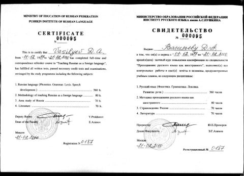 Документ преподавателя Васильев Дмитрий Александрович